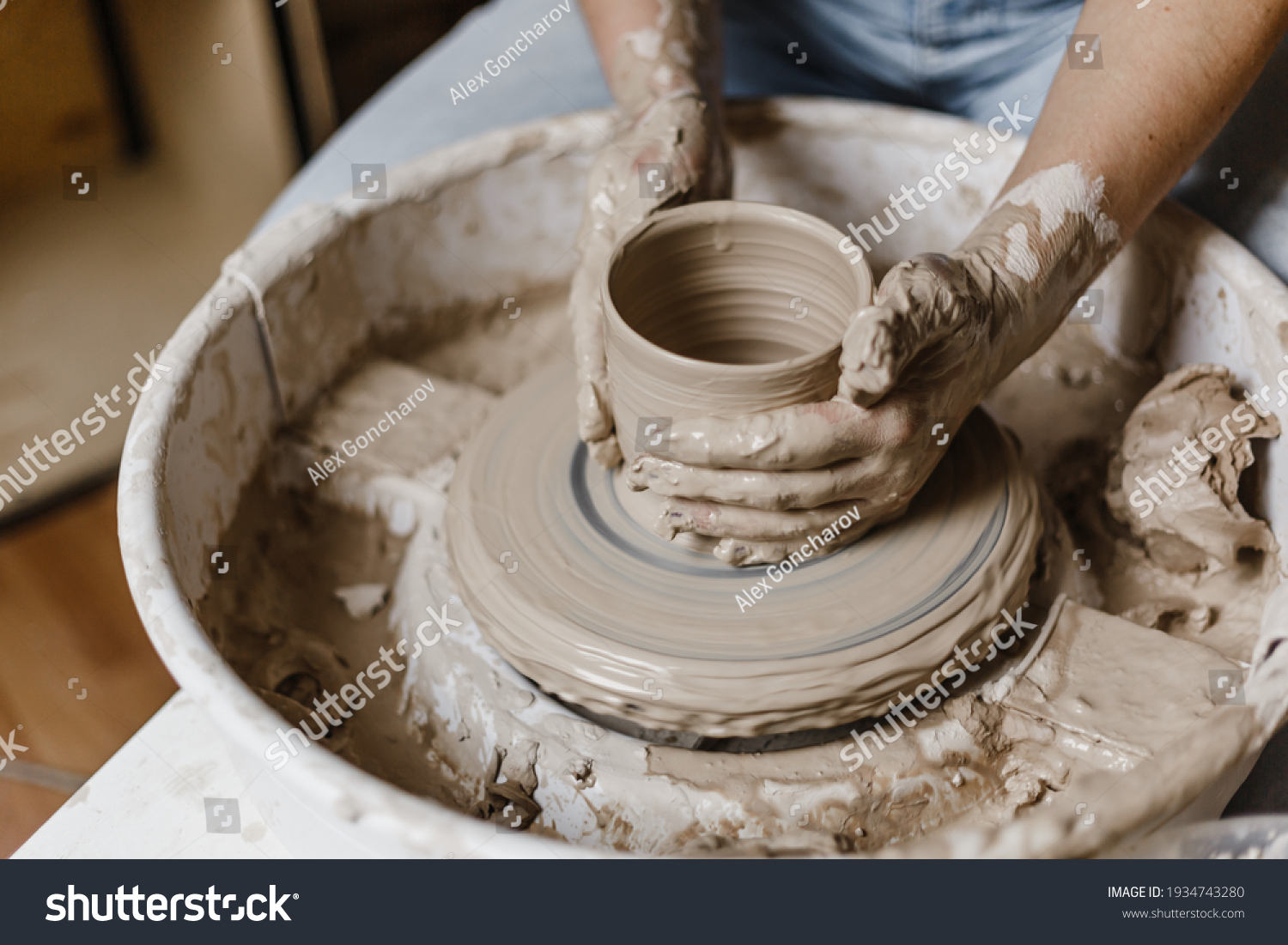 Female Hands Make Dishes Clay Stock Photo Shutterstock