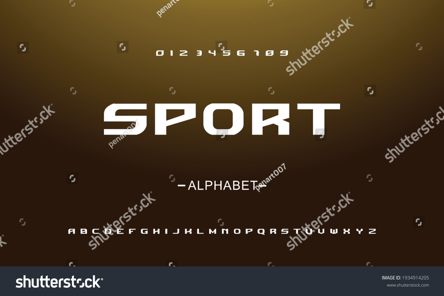 Sport Modern Future Bold Alphabet Font Stock Vector Royalty Free