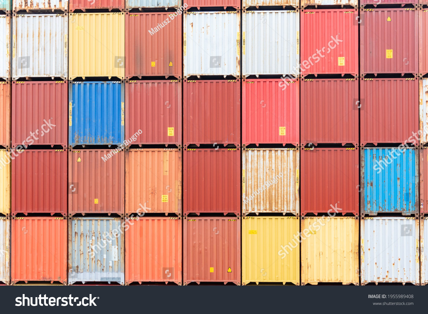 Stack Containers Loaded On Deck Cargo Stock Photo 1955989408 Shutterstock