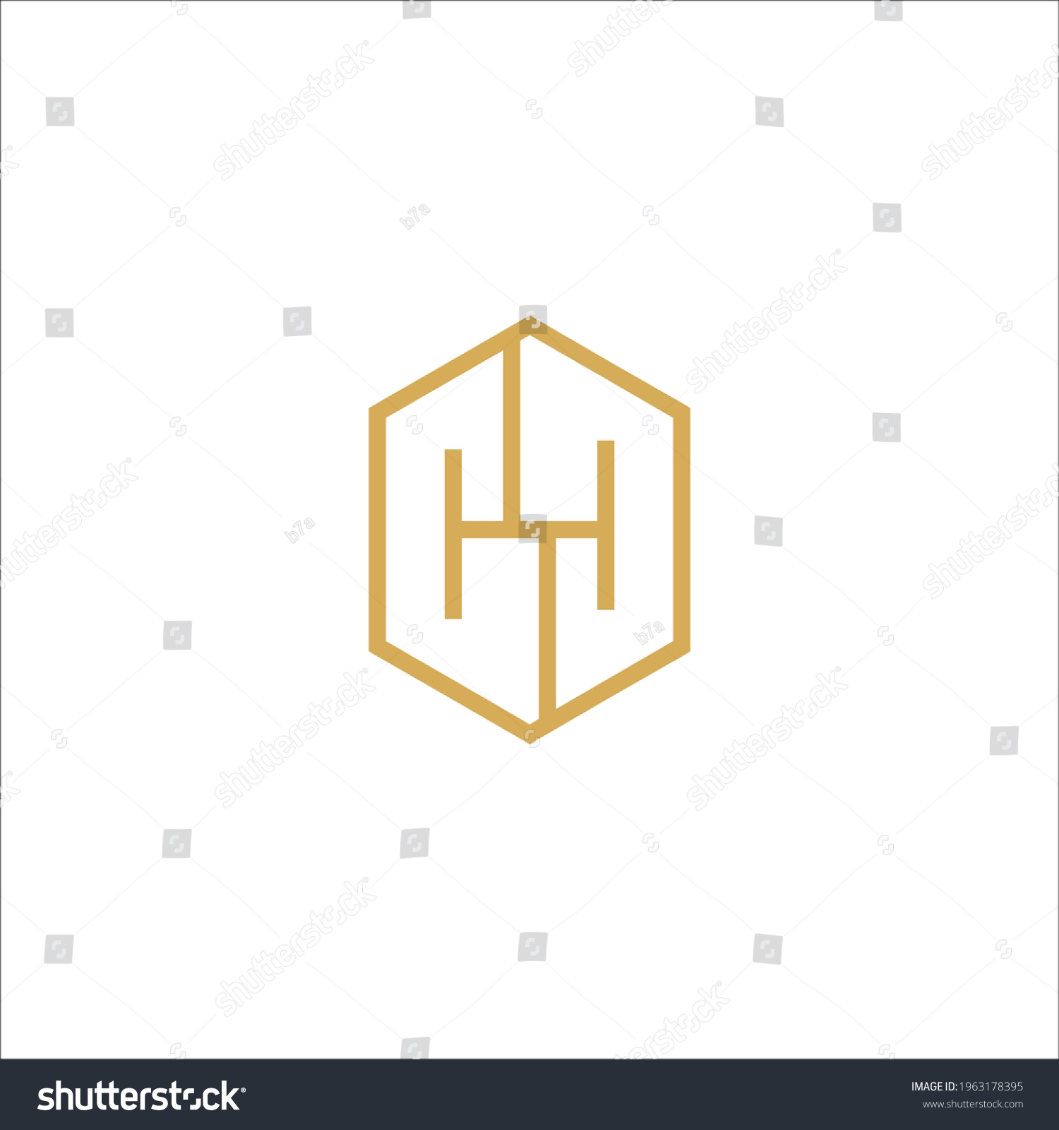 Letter H Hexagon Logo Design Vector Stock Vector Royalty Free