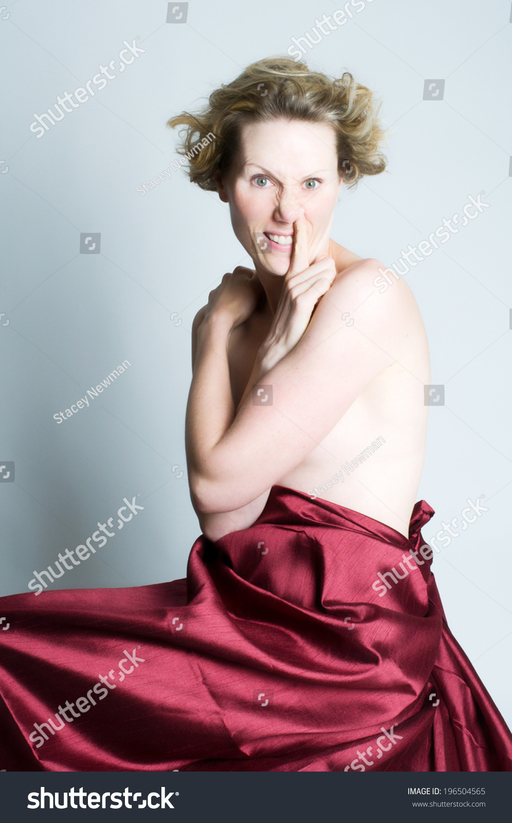 Nude Woman Sheet Around Her Torso Stock Photo Shutterstock