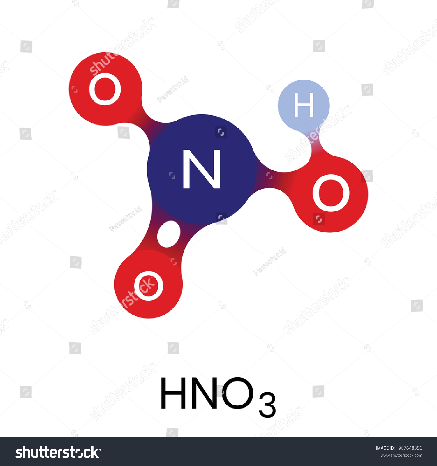 Illustration Vector Graphic Nitric Acid Hno3 Stock Vector Royalty Free