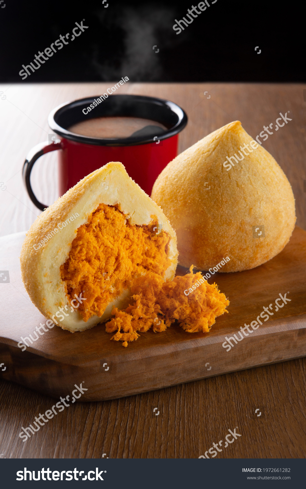 Coxinha Traditional Snack Brazilian Cuisine Stuffed Stock Photo