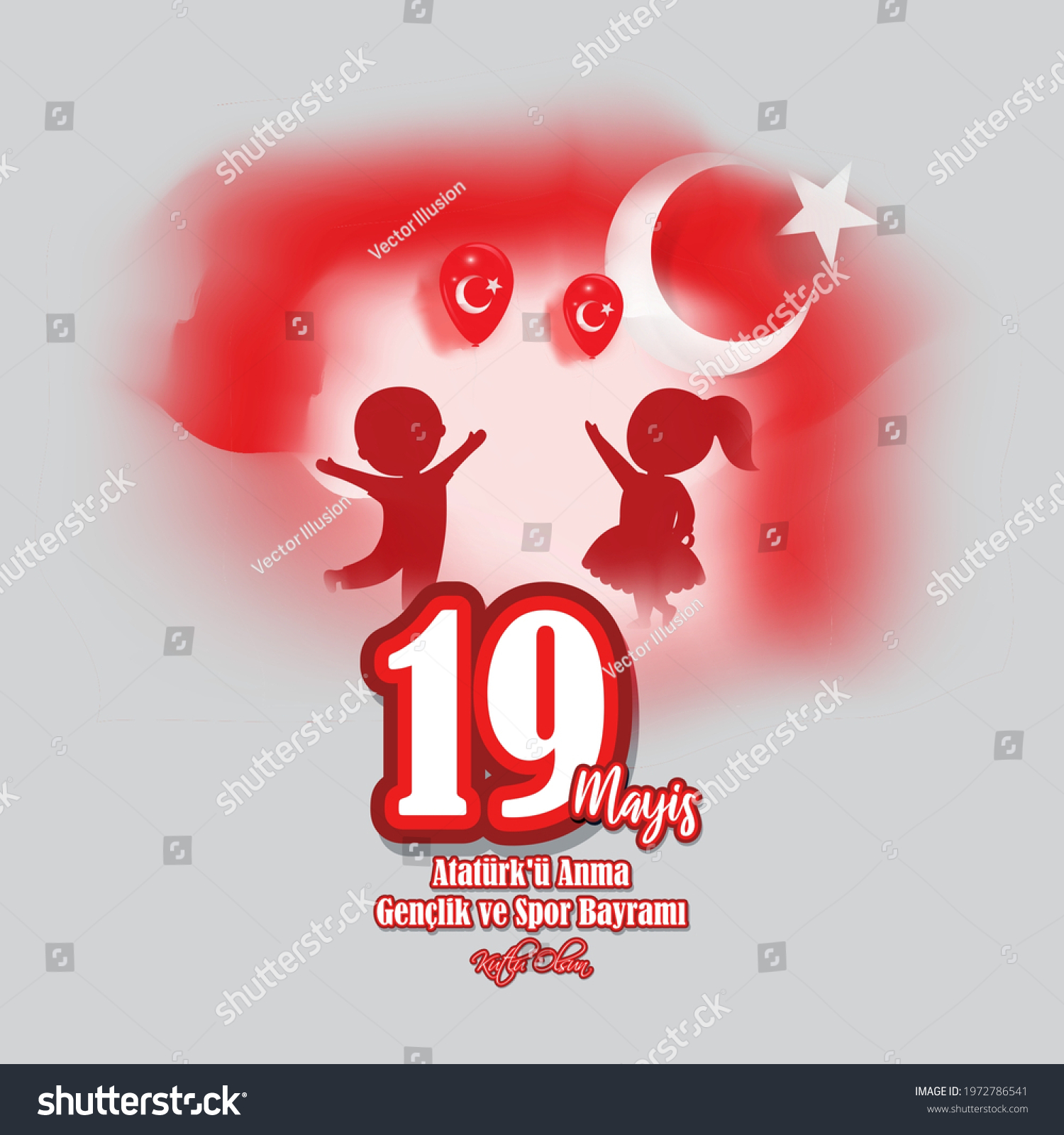 Vector Illustration Concept Mayis Anma Stock Vector Royalty Free