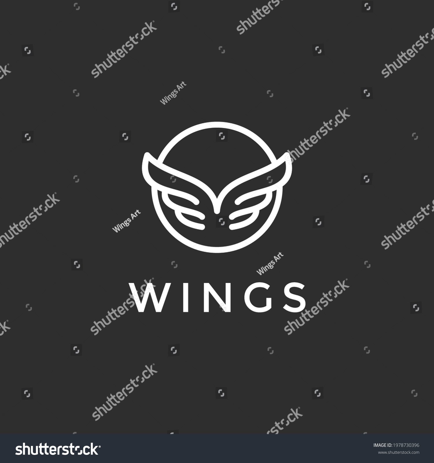 Wings Logo Abstract Design Vector Wings Stock Vector Royalty Free