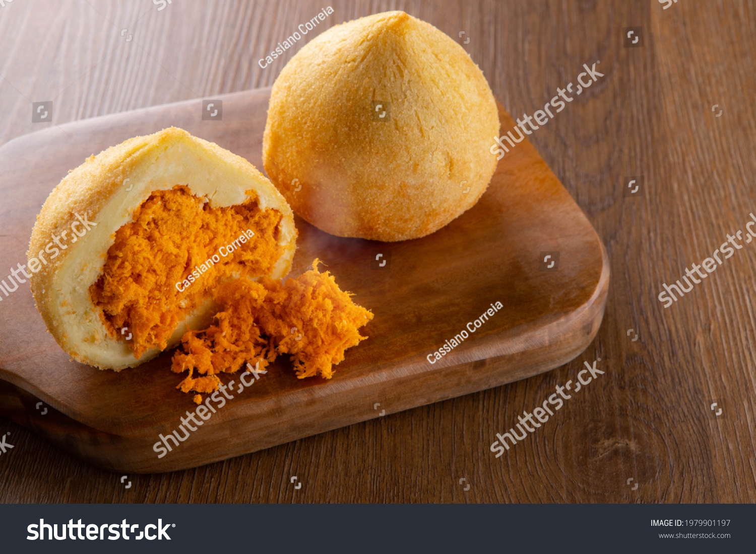 Coxinha Traditional Snack Brazilian Cuisine Stuffed Stock Photo