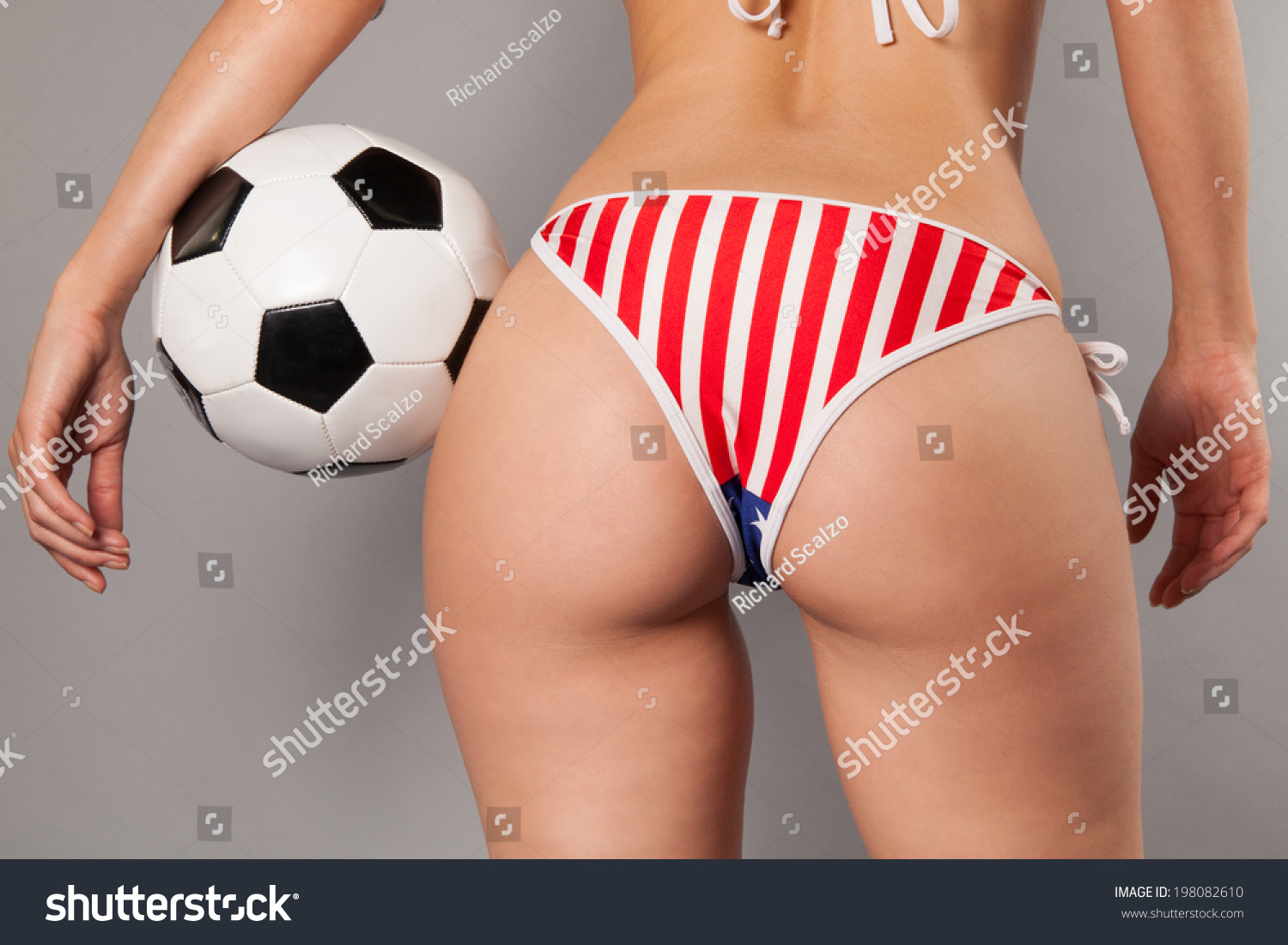 Sexy Female Holding Soccer Ball Stock Photo Shutterstock