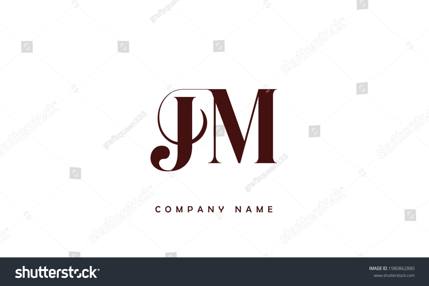 Jm Mj Alphabets Letters Logo Monogram Stock Vector Royalty Free