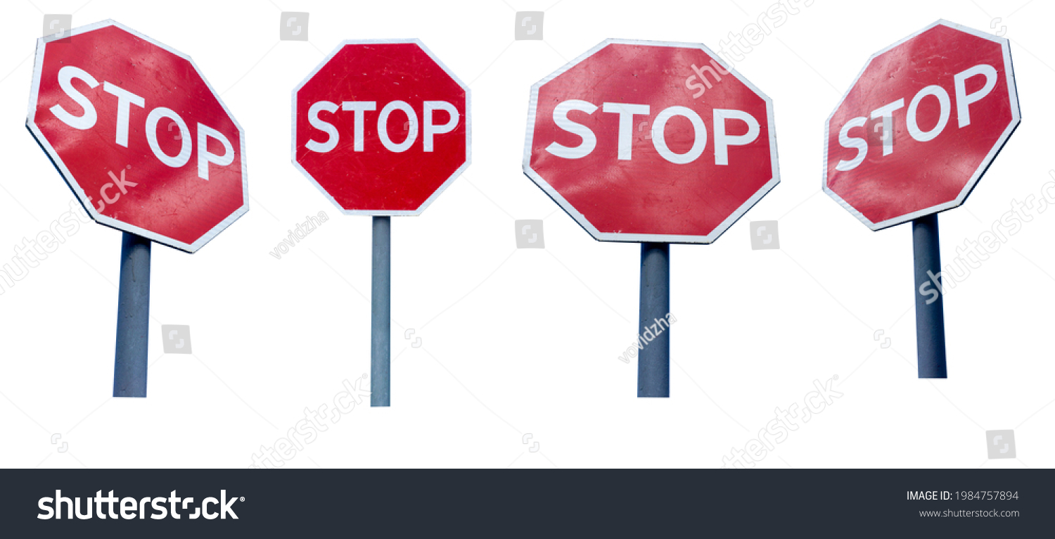 Stop Sign Isolate Stop Signs On Stock Photo Shutterstock