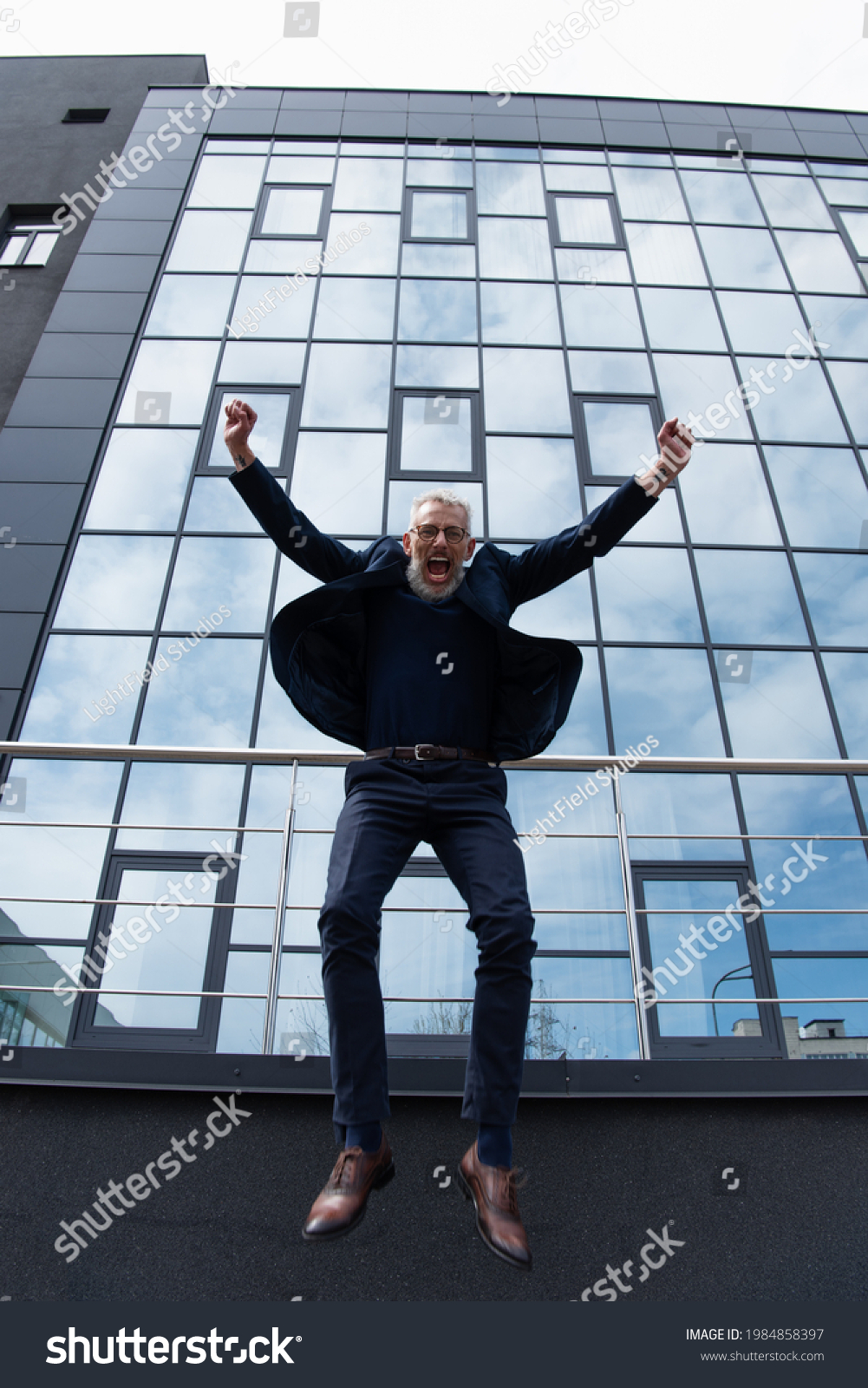 Full Length Mature Man Grey Hair Stock Photo 1984858397 Shutterstock