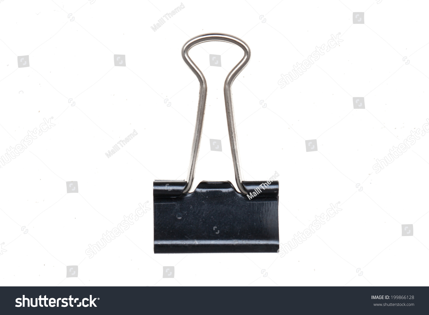 Black Paperclip Isolated On White Background Stock Photo