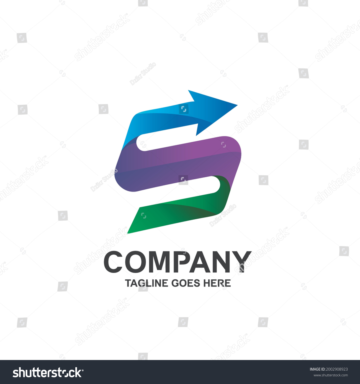 Letter S Arrow Logo Design Stock Vector Royalty Free