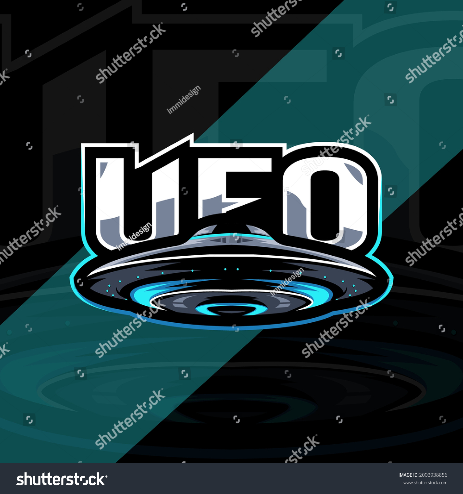 Ufo Mascot Logo Esport Template Design Stock Vector Royalty Free