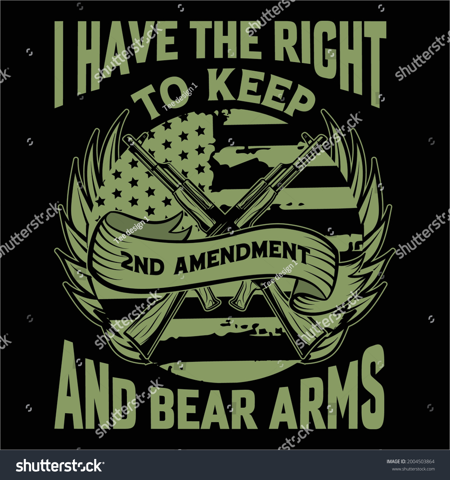 Have Right Keep Bear Arms Nd Stock Vector Royalty Free