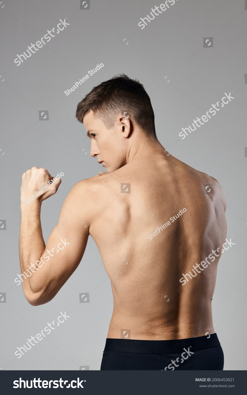 Handsome Man Pumped Arm Muscles Naked Stock Photo 2006453021 Shutterstock