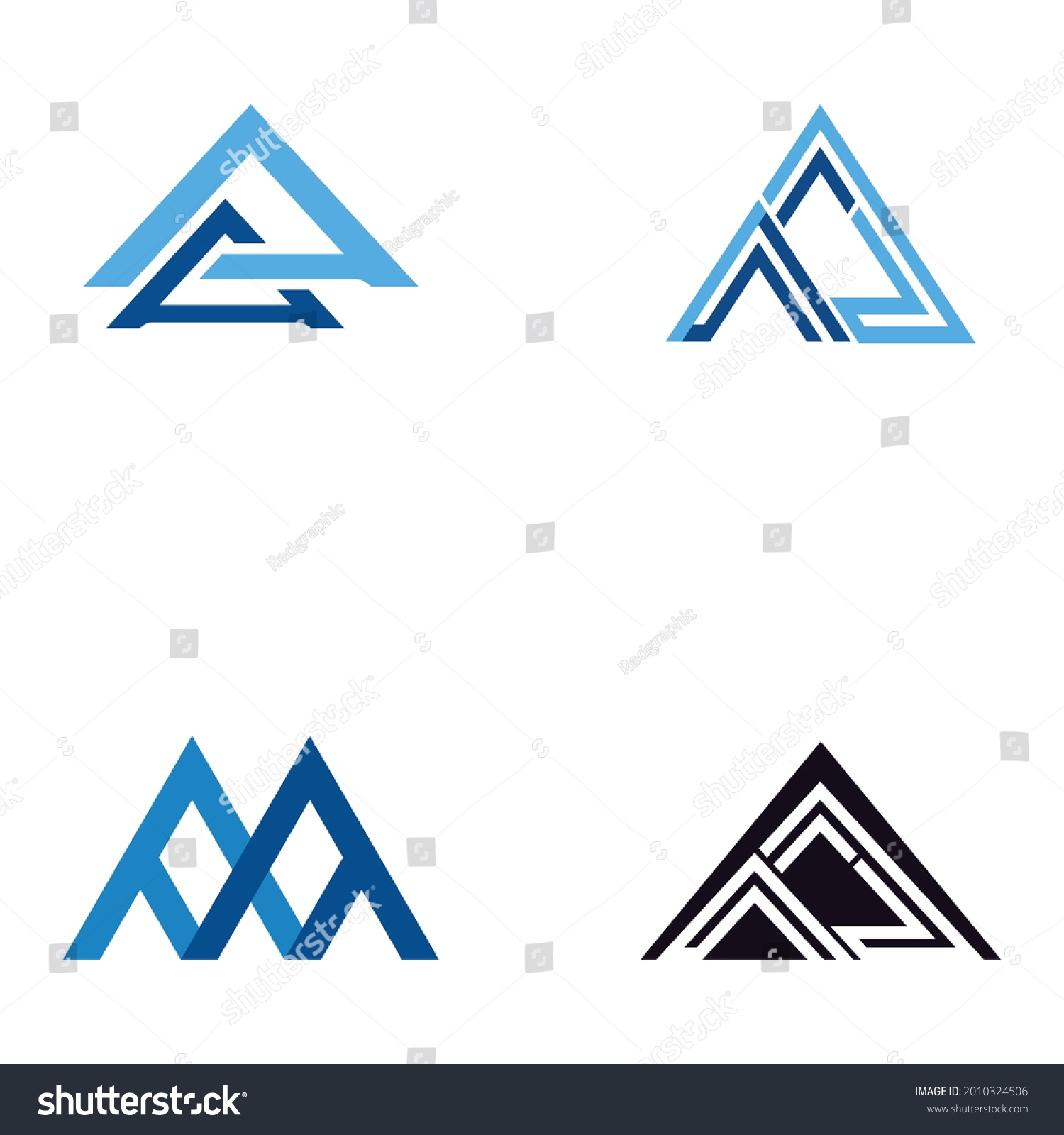 Futuristic Triangle Chain Logo Design Inspiration Stock Vector Royalty