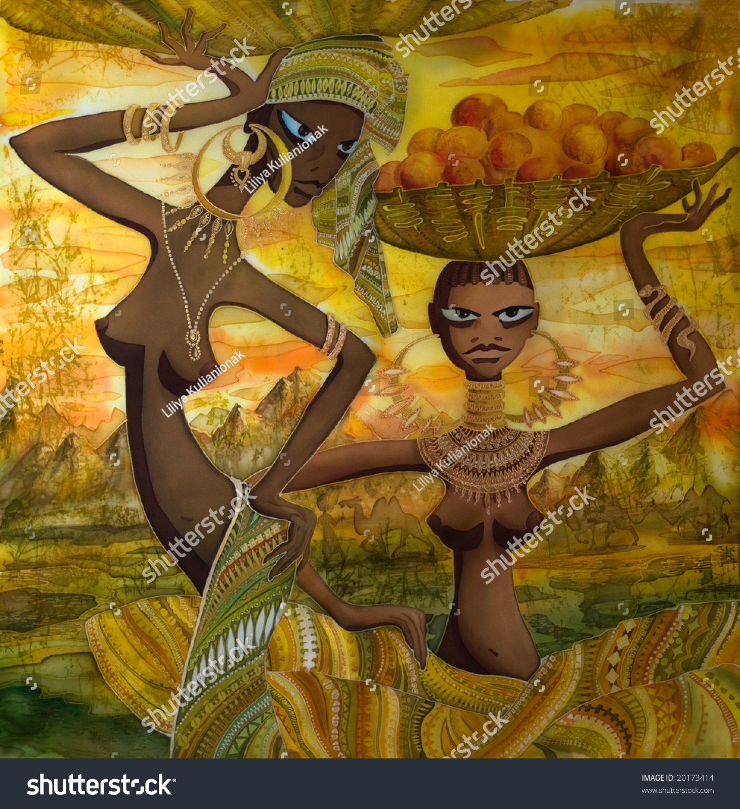 Naked African Girls Ilustra Es Stock Shutterstock