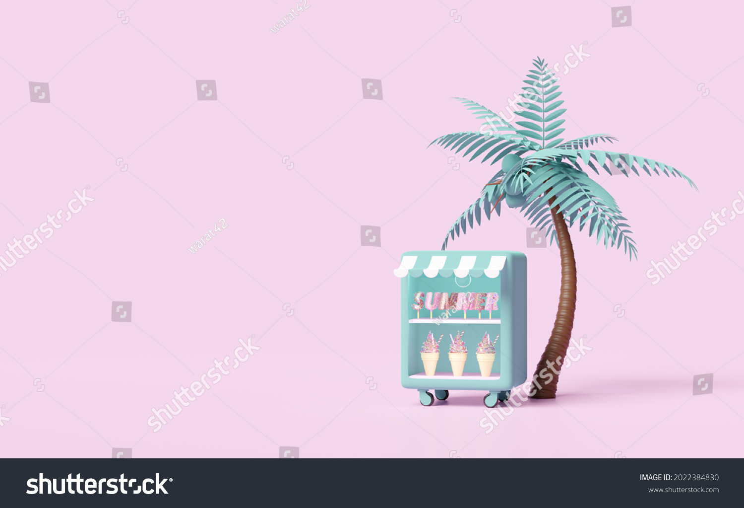 Shop Store Ice Cream Showcases Fridge Stock Illustration 2022384830