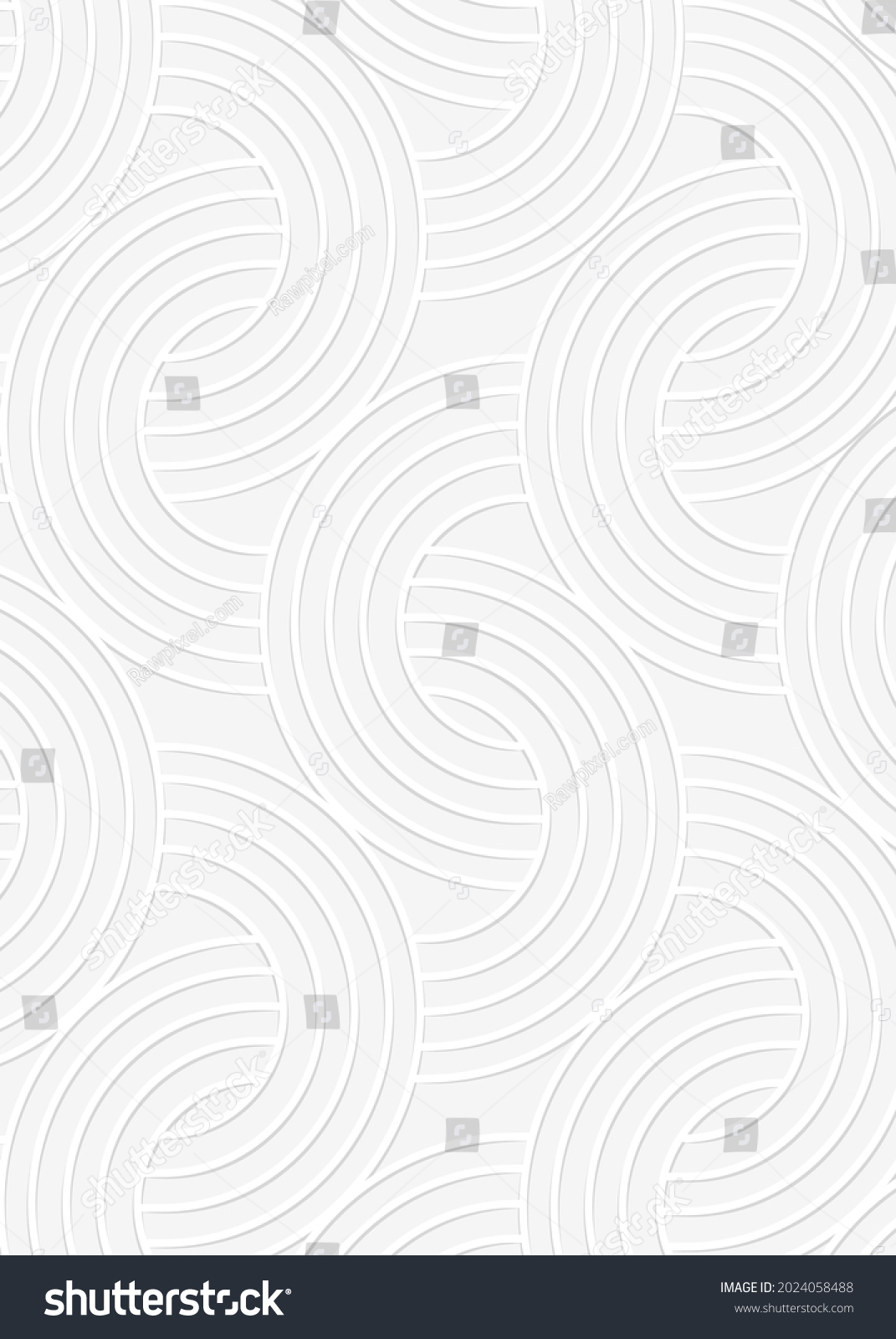 Interlaced Rounded Arc Patterned Background Design Stock Illustration