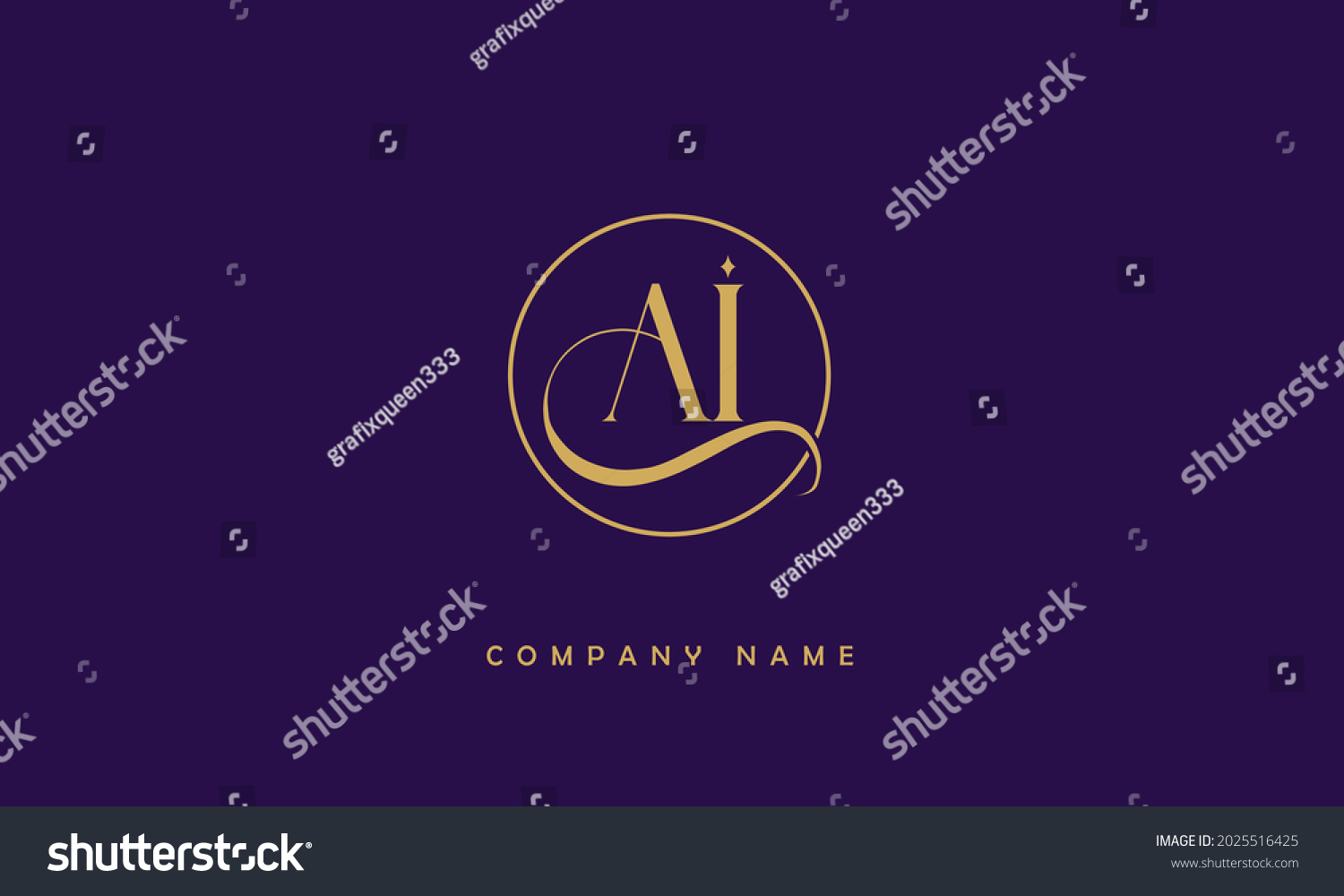 Ai Ia Alphabets Letters Logo Monogram Stock Vector Royalty Free