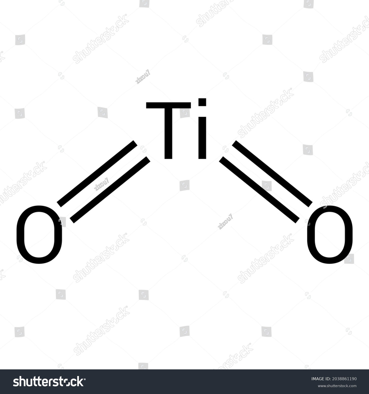 Chemical Structure Titanium Dioxide Tio Stock Vector Royalty Free