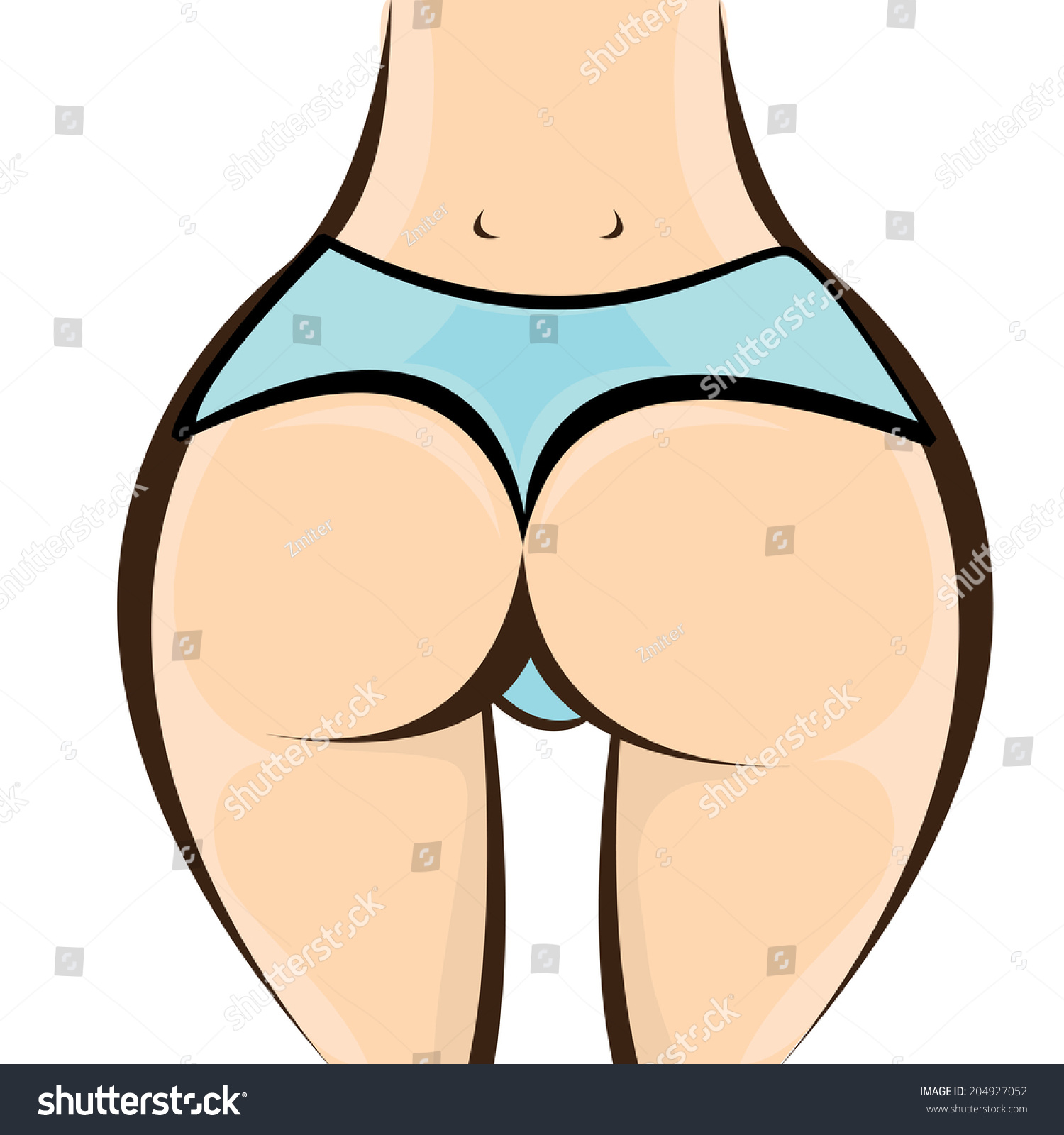 Sexy Woman Ass Vector Illustration Vector De Stock Libre De Regal As