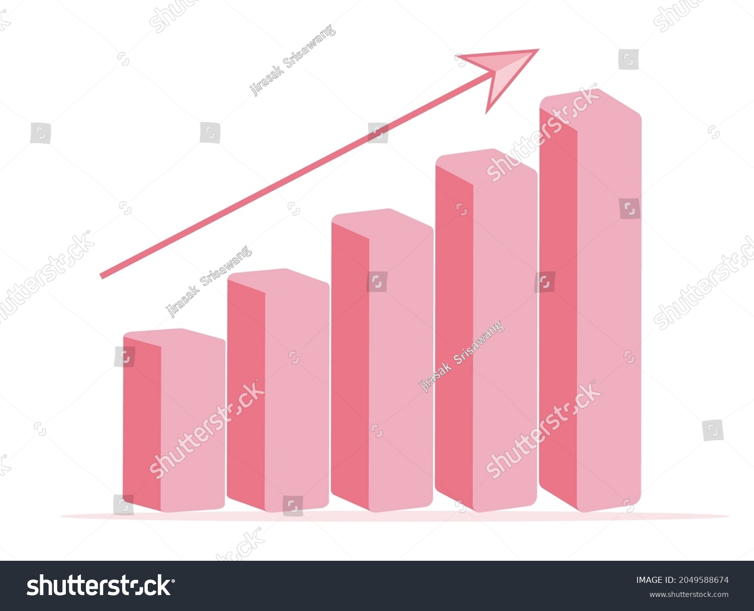 Data Analysis Concept Banner Growing Bars Stock Vector Royalty Free