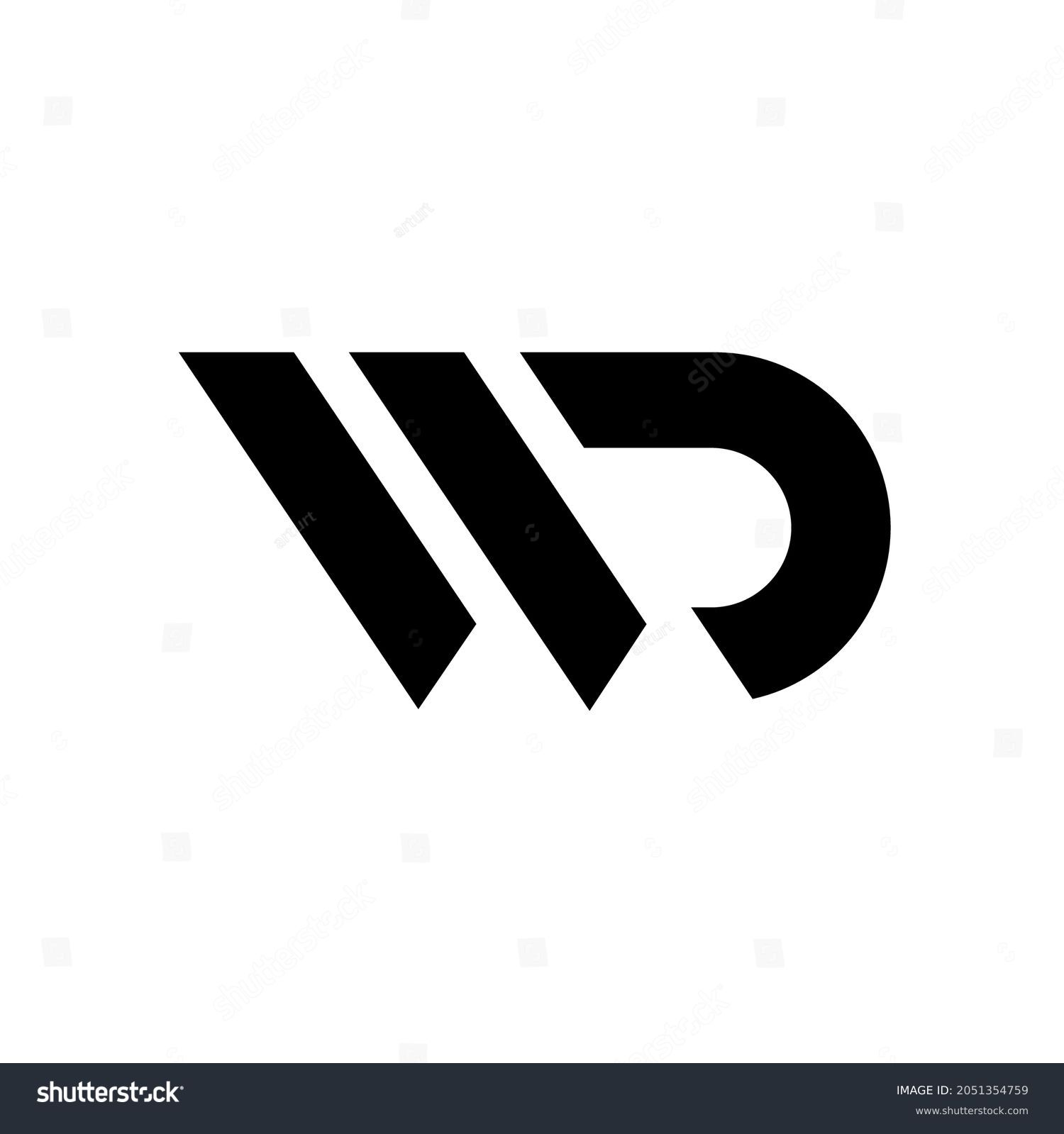 Vector Wd Logo Design Real Estate Stock Vector Royalty Free