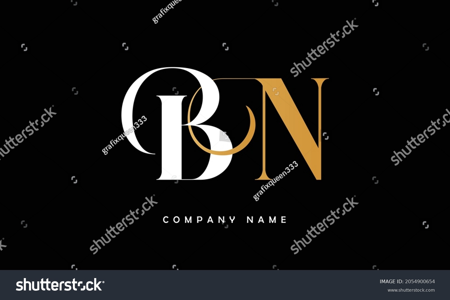 Bn Nb Alphabets Letters Logo Monogram Stock Vector Royalty Free