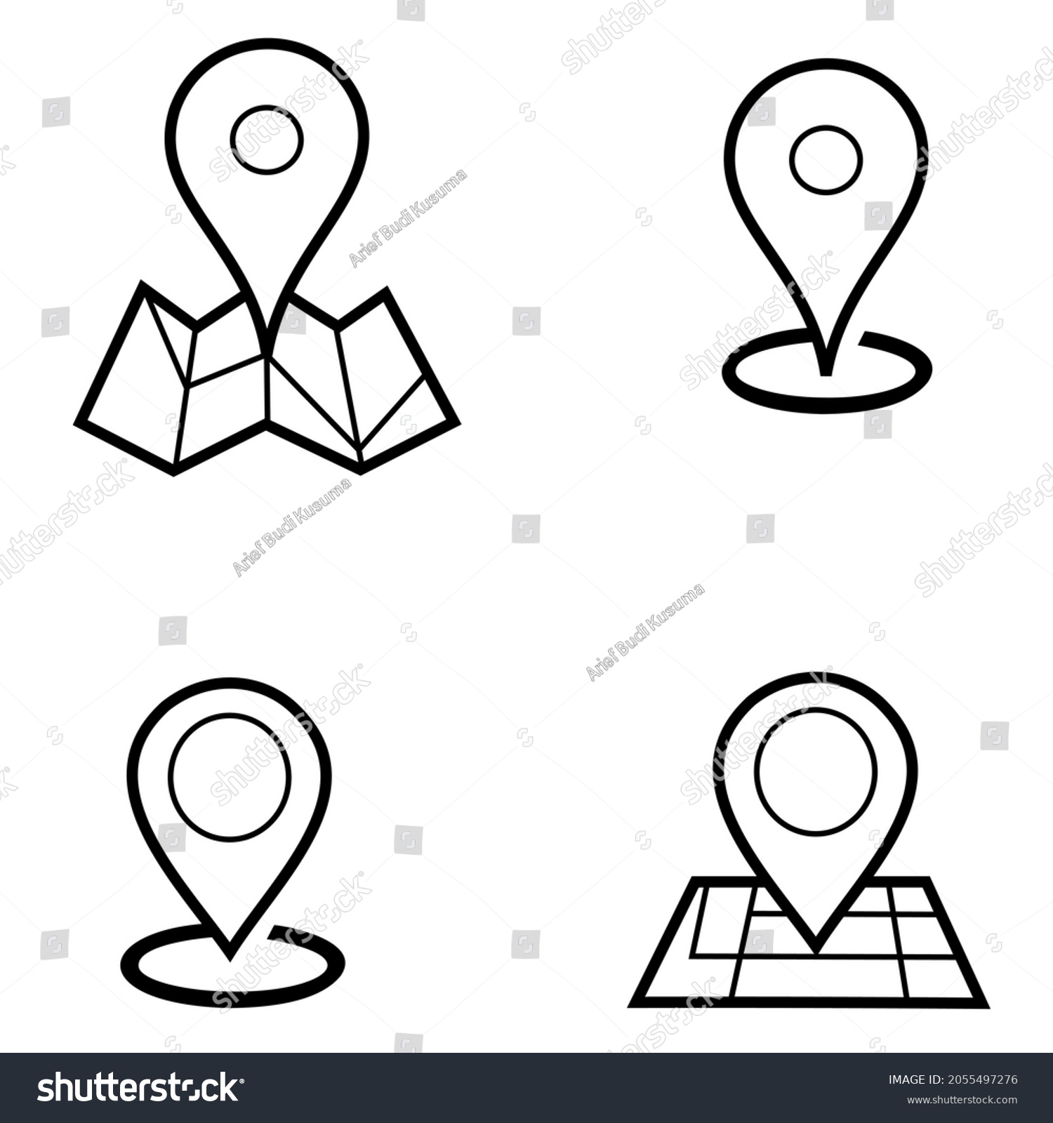 Maps Pins Vector Icons Make Your Stock Vector Royalty Free