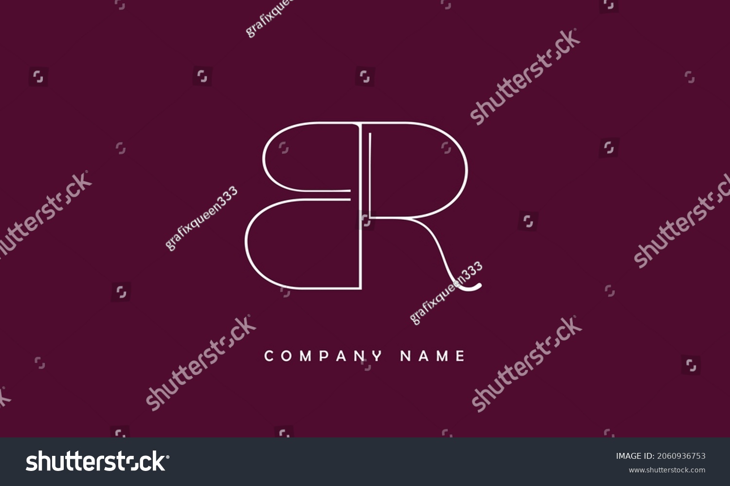 Br Rb Alphabets Letters Logo Monogram Stock Vector Royalty Free