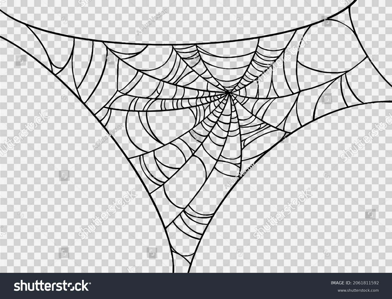 Halloween Party Background Spiderwebs Isolated Png Stock Vector