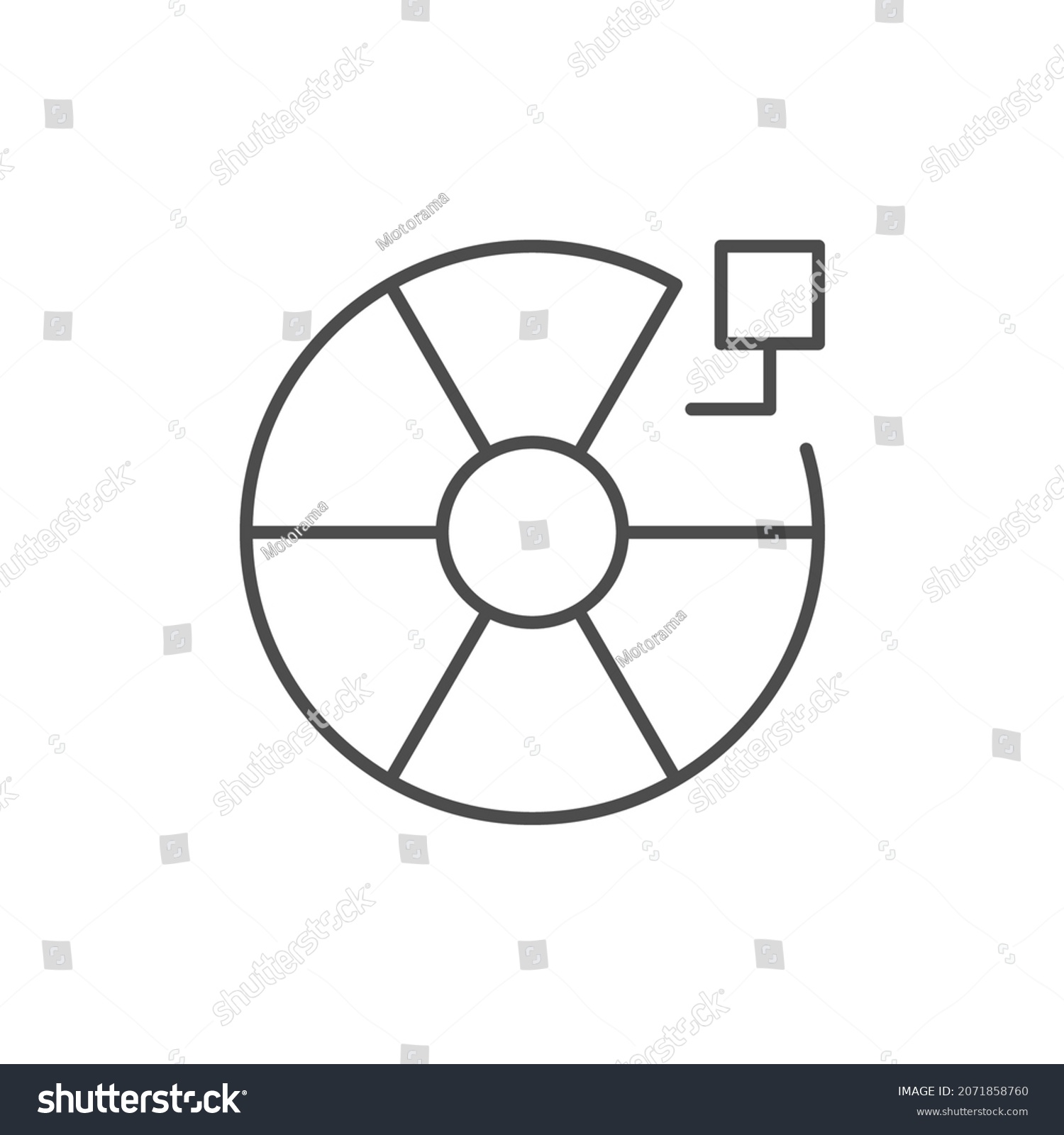 Digital Color Palette Line Icon Stock Vector Royalty Free