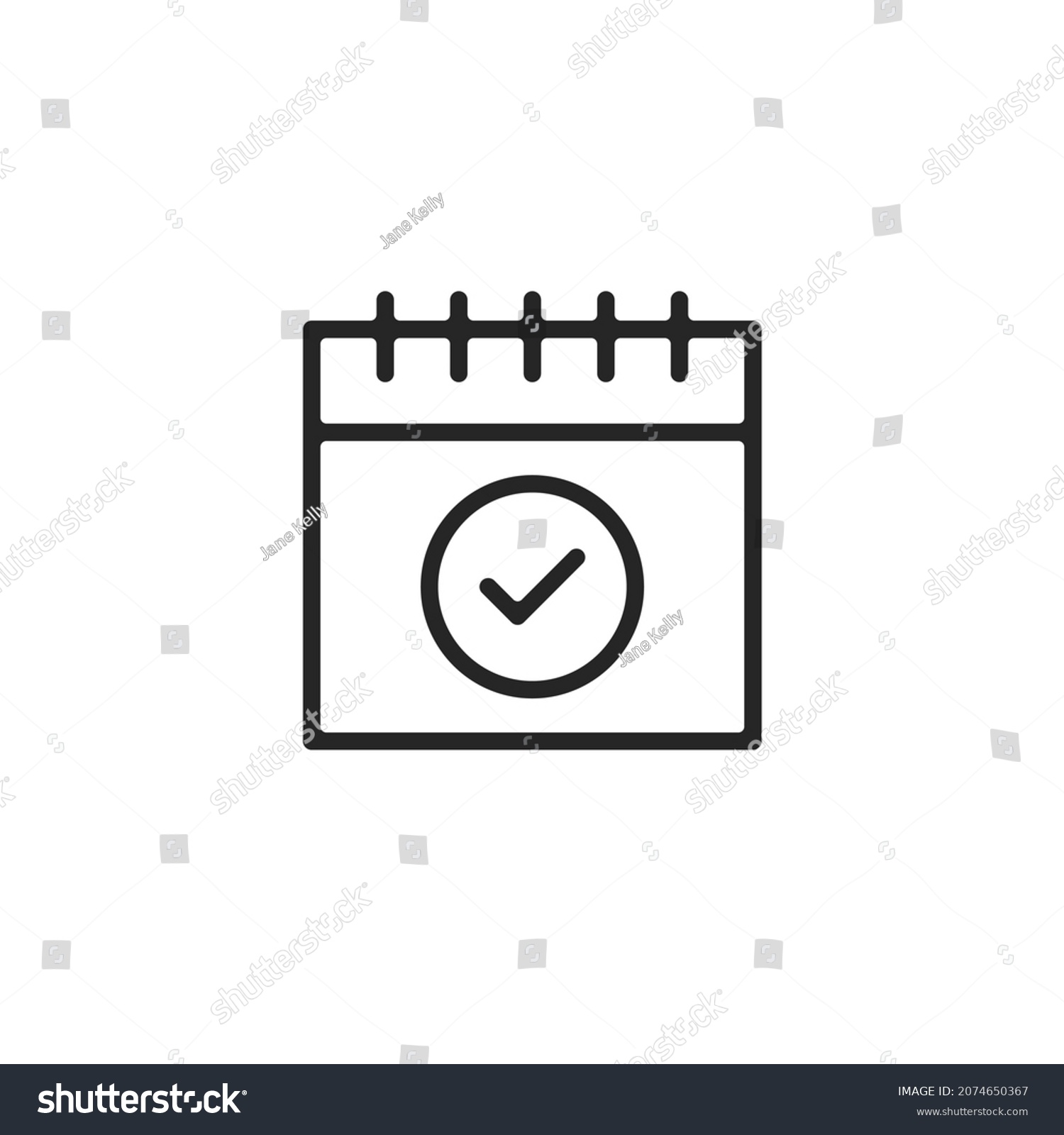 Vector Calendar Check Mark Icon Premium Shutterstock