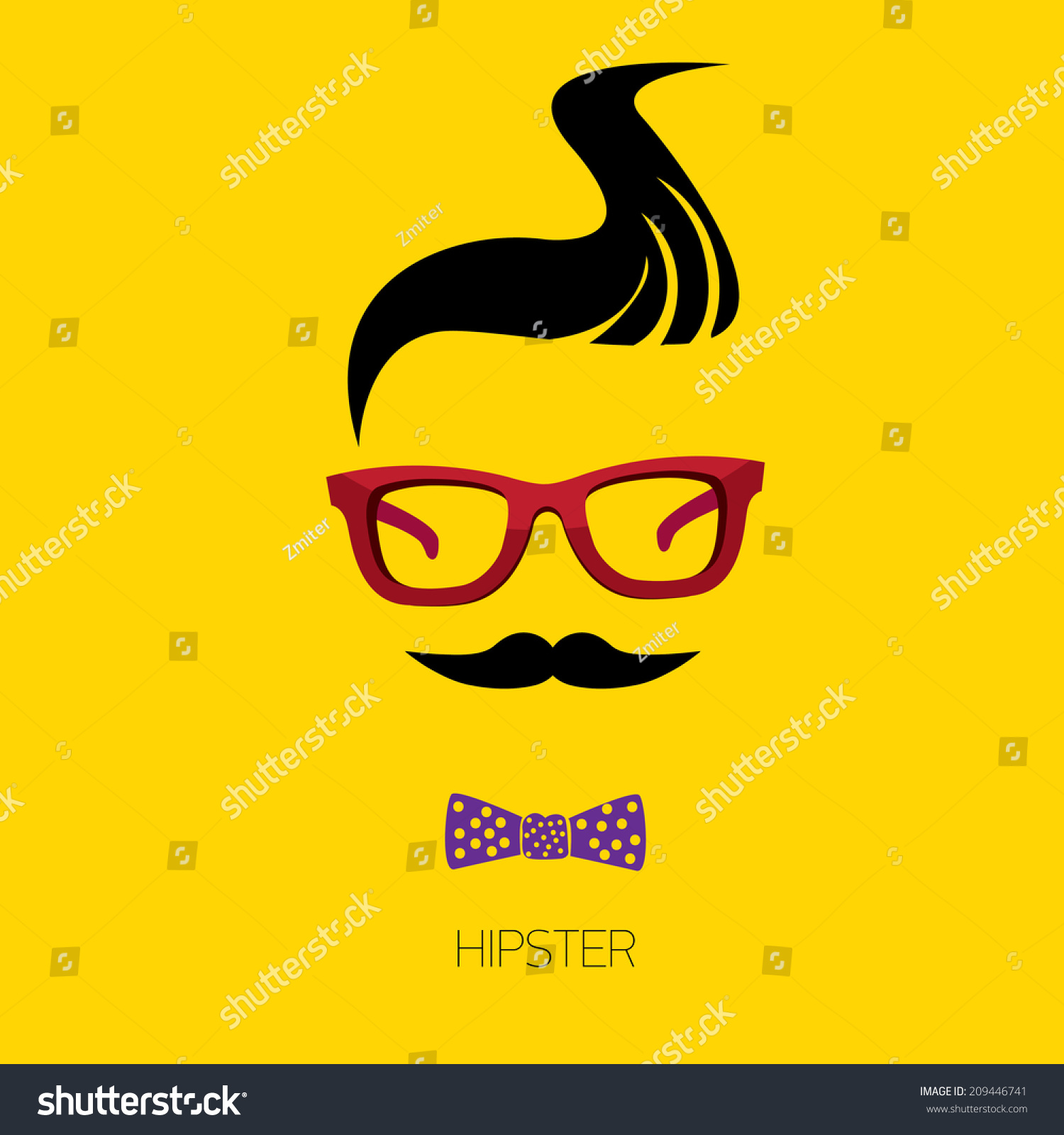 Hipster Man Icon Fashion Silhouette Hipster Stock Vector Royalty Free