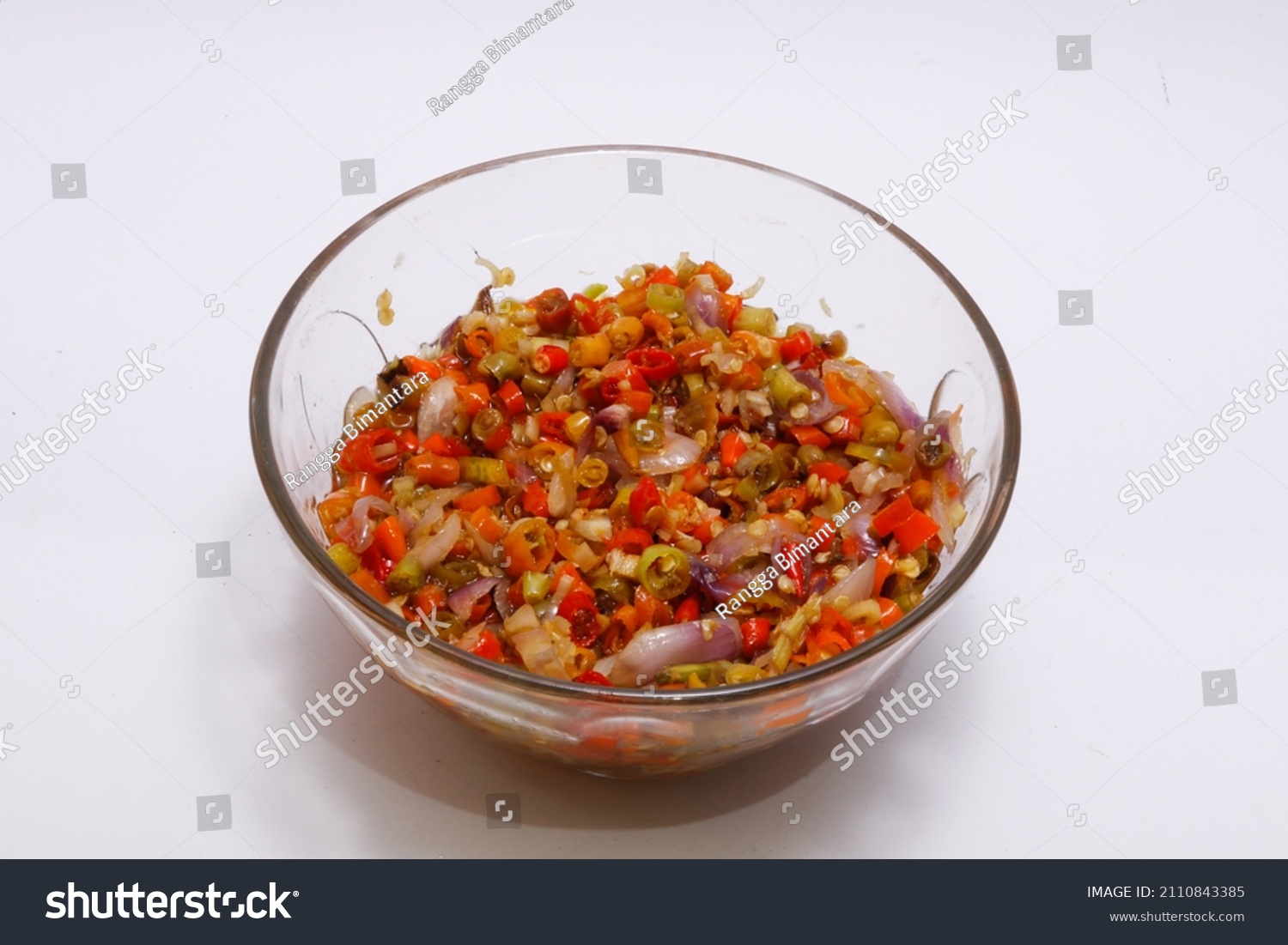 Sambal Matah Raw Sambal Traditional Balinese Stock Photo 2110843385