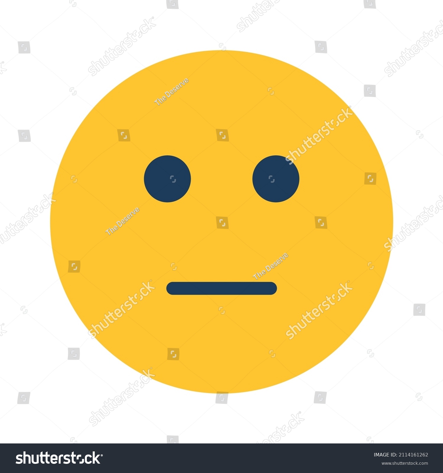 Reactionless Emoji Isolated Vector Icon Which Stock Vector Royalty