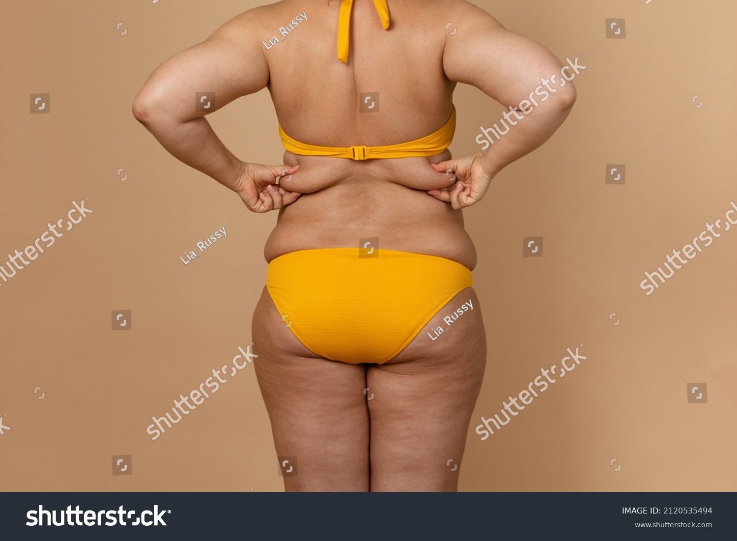 Cropped Image Overweight Fat Woman Back Stock Photo Shutterstock