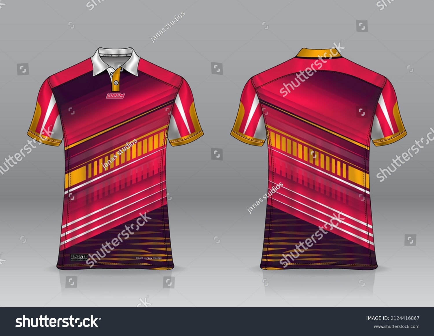 Polo Shirt Uniform Design Outdoor Sports Stock Vector Royalty Free