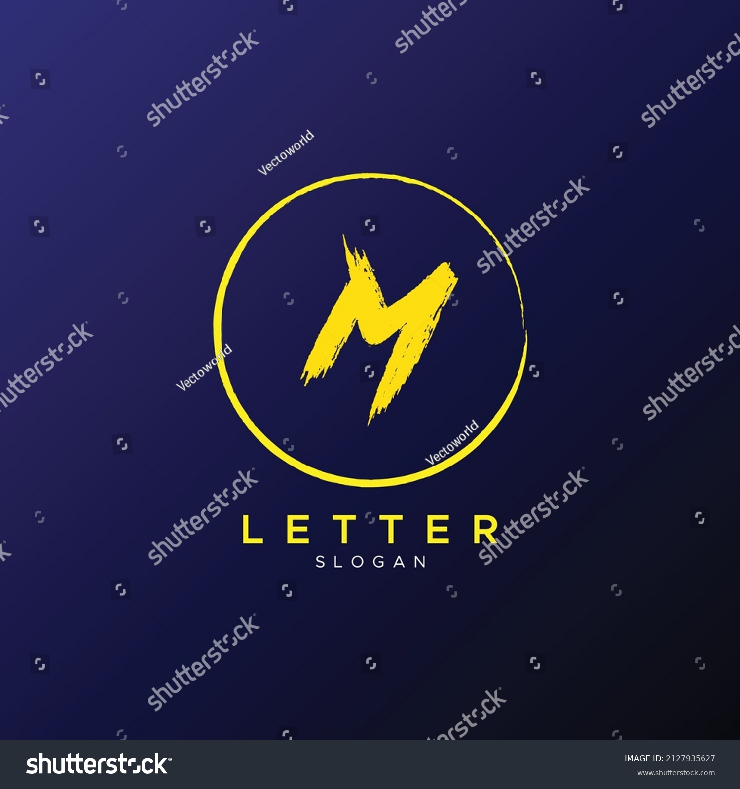 Simple Elegant Initial Letter Type M Stock Vector Royalty Free