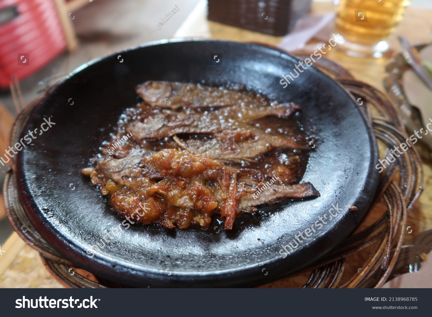 Sambal Gami Bawis Typical Bontang Kalimantan Stock Photo