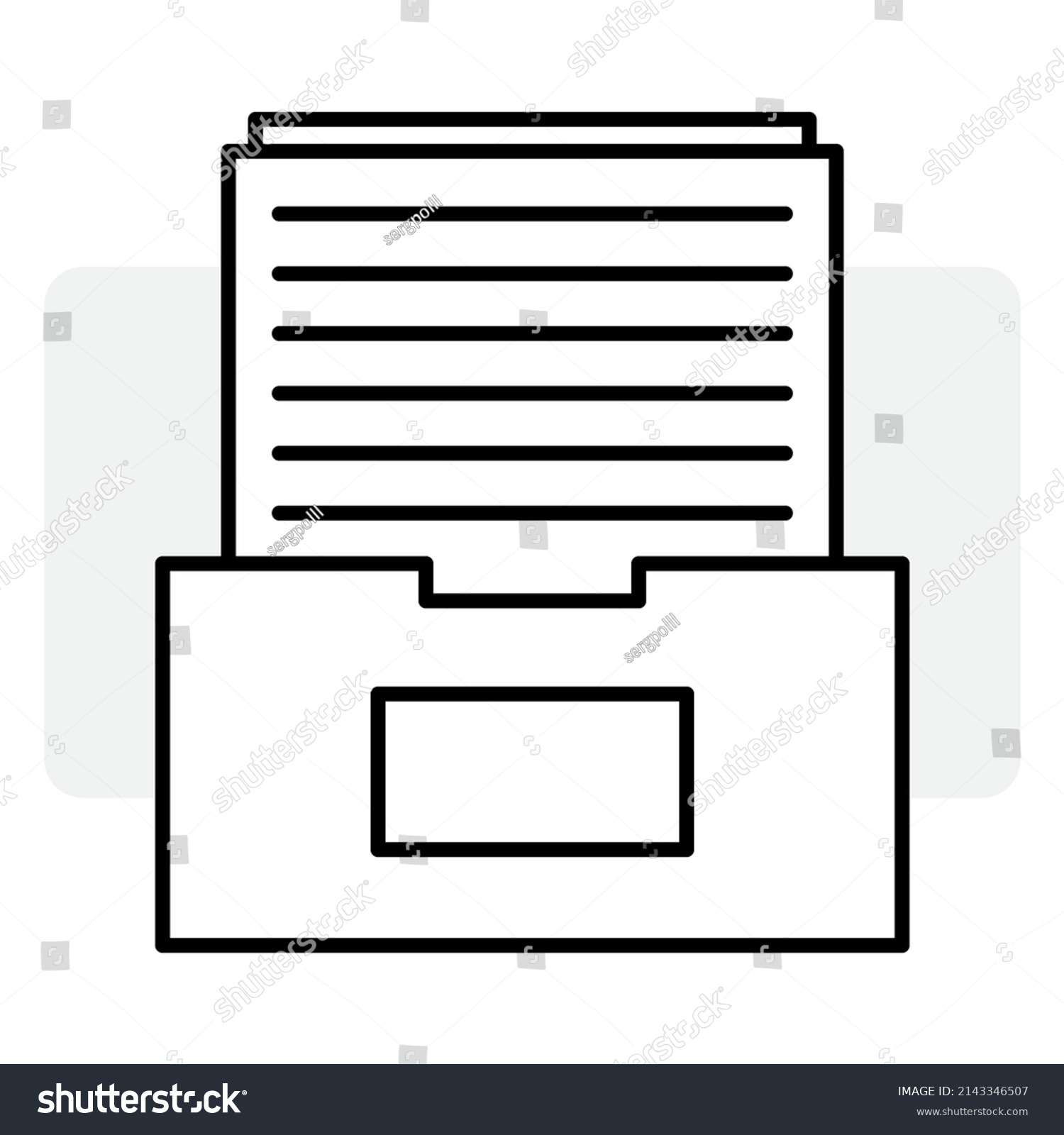 Paper Folder Icon Flat Style Document Shutterstock