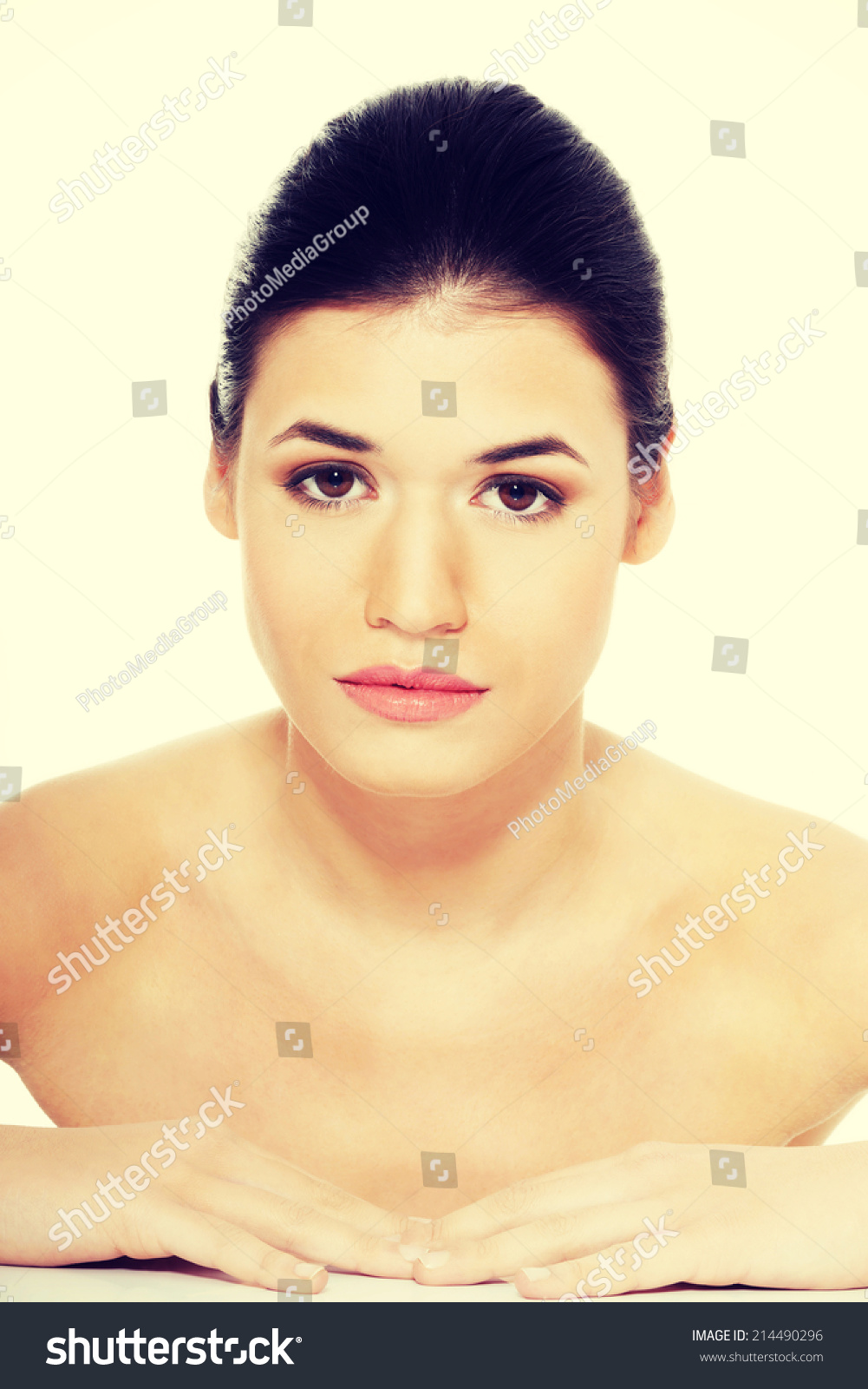 Portrait Beautiful Nude Woman Cut Out Stock Photo 214490296 Shutterstock