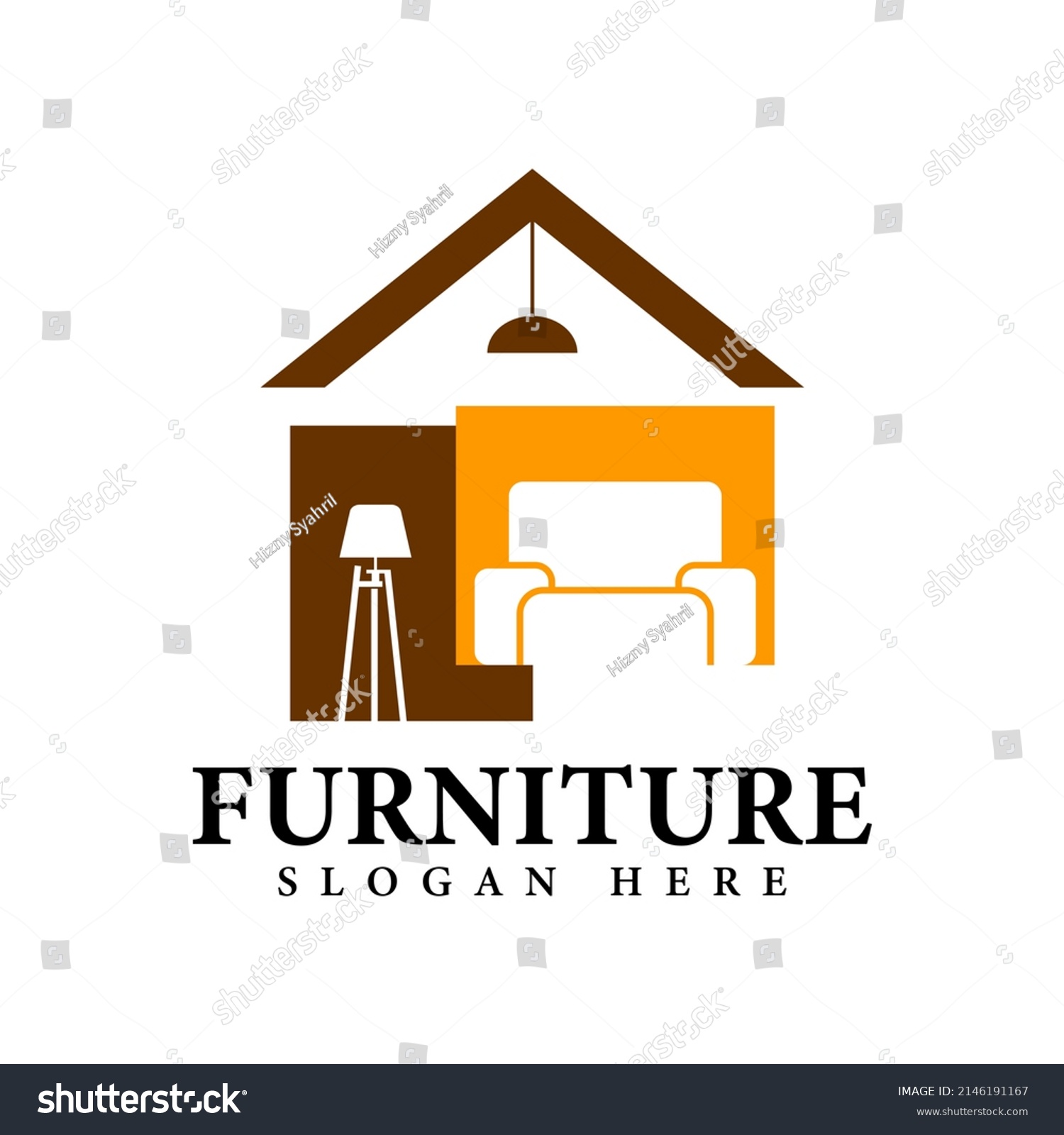 Home Furniture Logo Designs Concept Vector Stock Vector Royalty Free