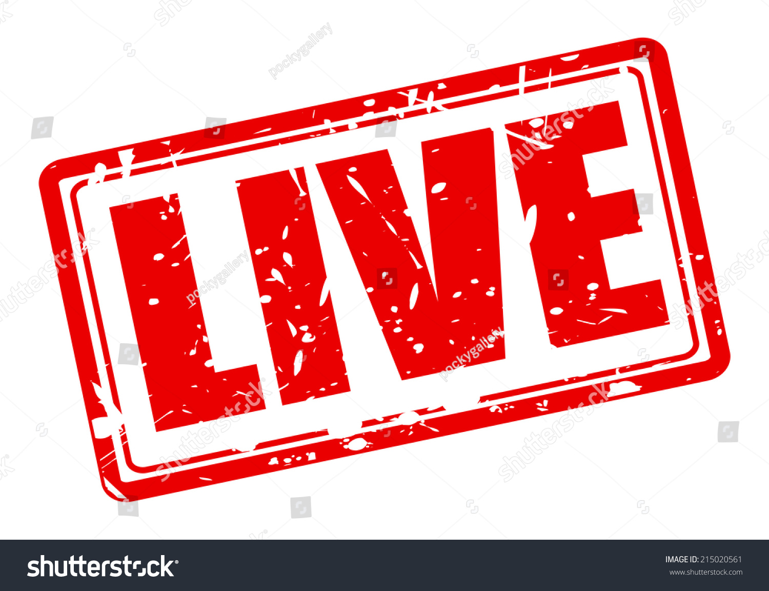 Live Red Stamp Text On White Stock Vector Royalty Free