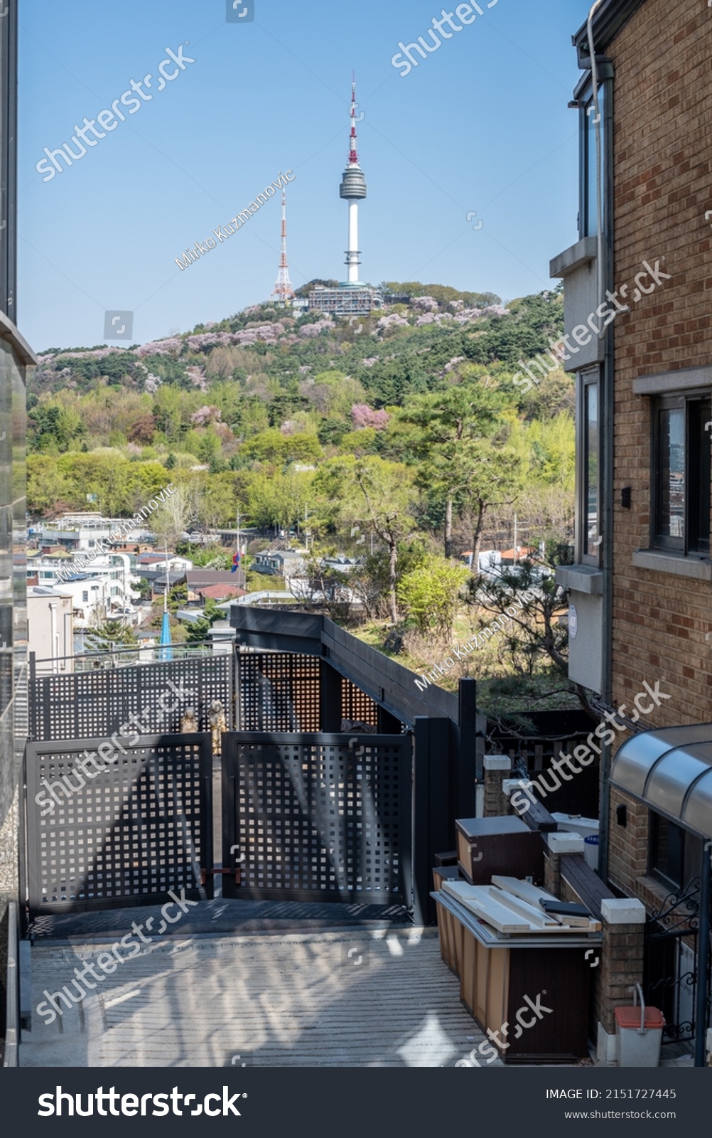 Itaewon District Namsan Tower Yongsan Seoul Stock Photo