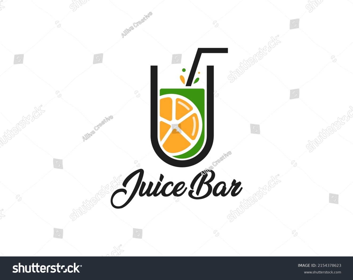 Fresh Fruit Juice Logo Design Template Stock Vector Royalty Free