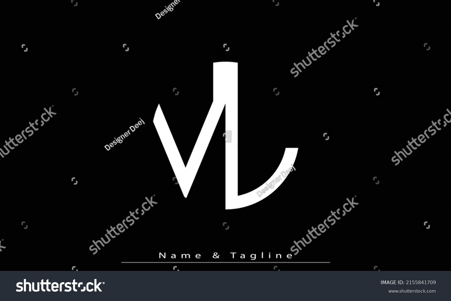 Alphabet Letters Initials Monogram Logo Vl Stock Vector Royalty Free