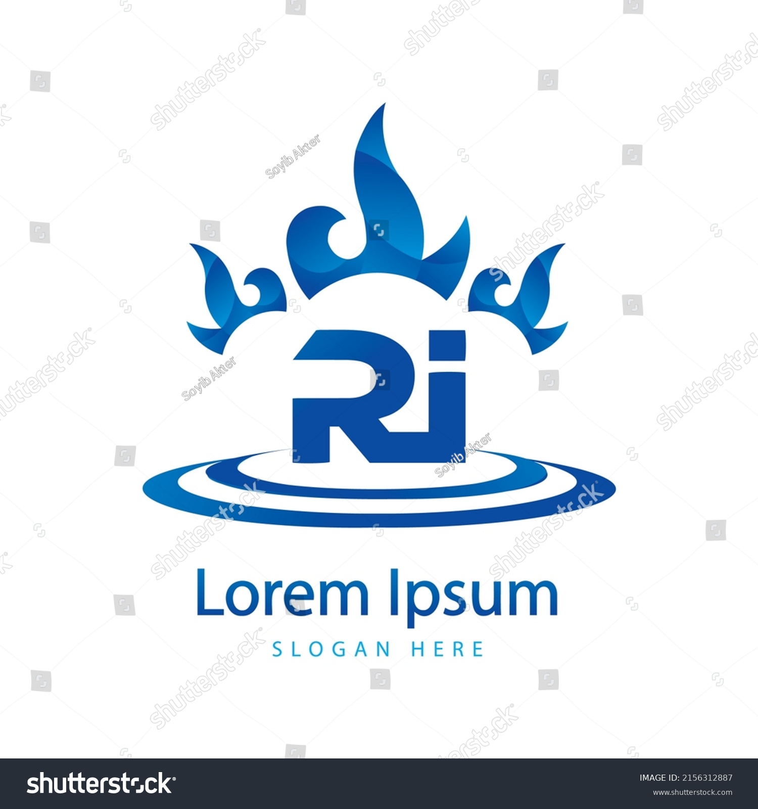 Ri Letter Logo Design Creative Modern Stock Vector Royalty Free