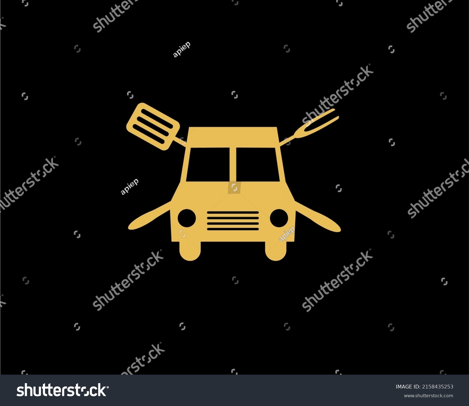 Simple Food Truck Icon Logo Design Stock Vector Royalty Free